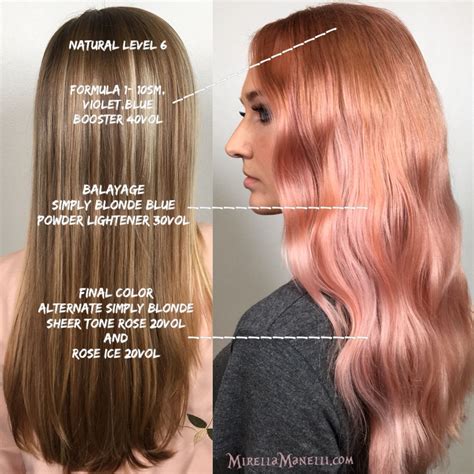 Rose Gold Kenra Color Formulation Hair Color Formulas Metallic Hair Color Gold Hair Colors