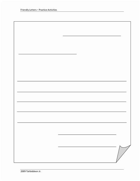 Letter Writing Templates For Kids Beautiful Blank Letter Template For