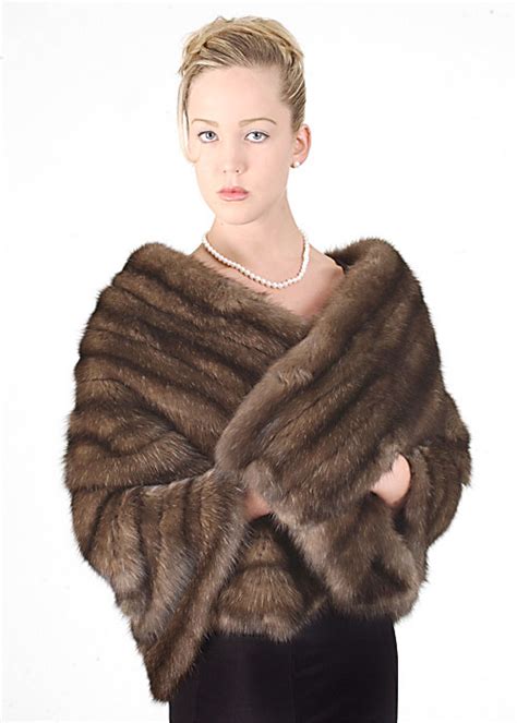 Ruffled Russian Sable Fur Stole Russian Sable Madison Avenue Mall Furs