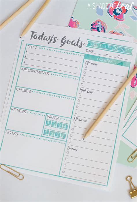 Free Weekly Planner And Goals Printable