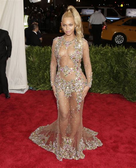 Beyonce Knowles Stuns In Sheer Dress At 2015 Met Gala
