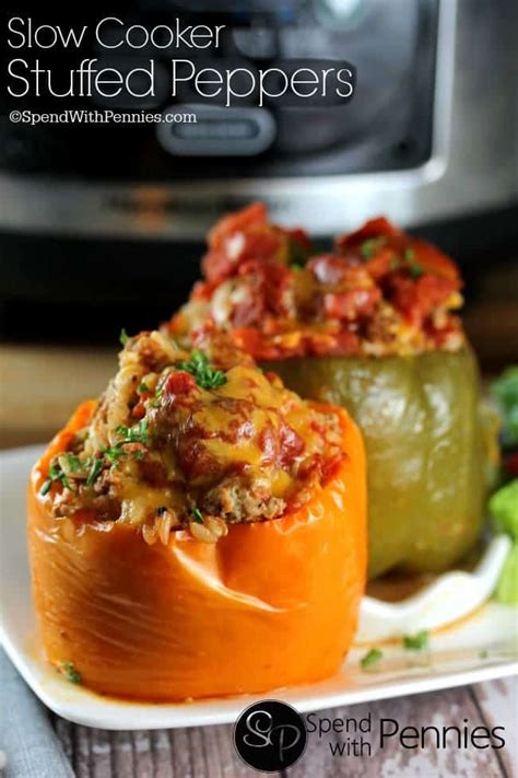 Slow Cooker Stuffed Peppers Indies Corner