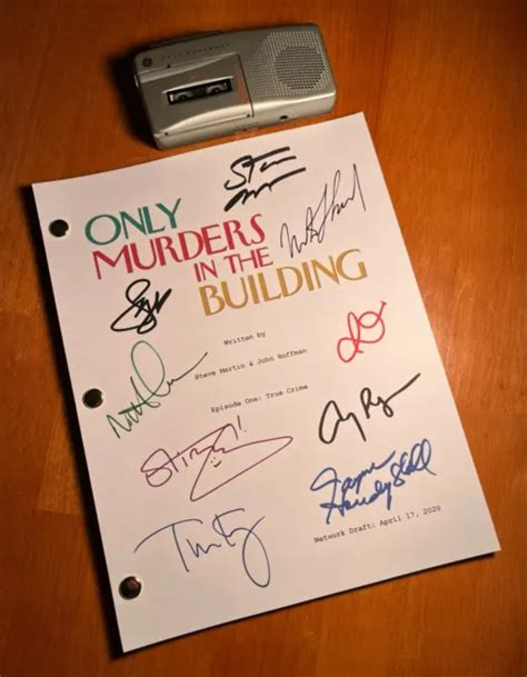 Only Murders In The Building Script Pilot Episode Autograph Reprints 2199 Picclick