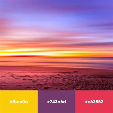 12 Beach Sunset Color Palettes with HEX Codes | Logo Inspiration