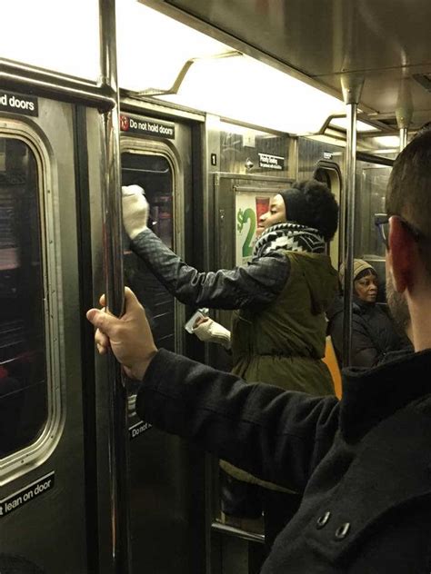 New Yorkers Come Together Remove Swastikas Inside Subway Train Abc7