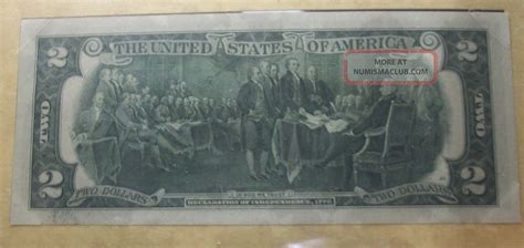 Two Dollar Bicentennial Commemorative Bill First Day Of Issue