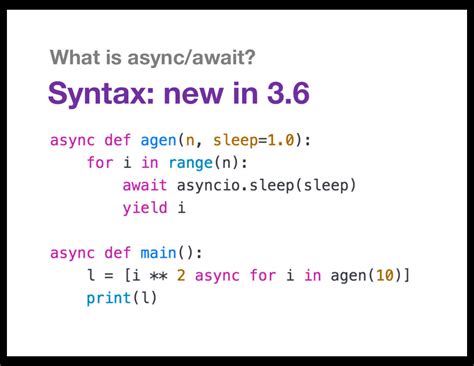 Async Await And Asyncio In Python 3 6 And Beyond Speaker Deck