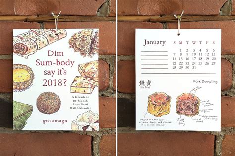 Food Calendars For 2018