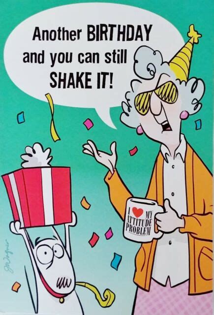 maxine cartoon getting older aging funny humor birthday hallmark greeting card ebay