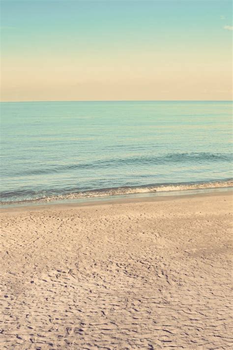 Retro Beach Stock Photo Image Of Aqua Pastel Yellow 54915014