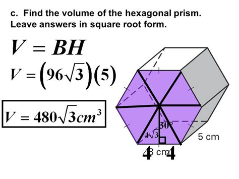 This method can be further generalized to such objects as pentagonal pyramids, hexagonal pyramids, etc. How To Find The Volume Of A Hexagonal Prism Formula