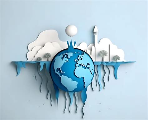 Premium Ai Image Paper Art Ecology And World Water Day Saving Water