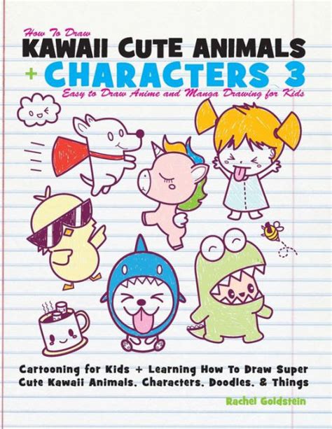How To Draw Kawaii Cute Animals Characters 3 Easy To Draw Anime And