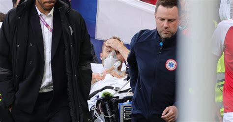 Denmark's christian eriksen is taken away on a stretcher after collapsing on the pitch during the euro 2020 soccer championship group b match between denmark and finland at parken stadium in. Euro 2020 game resumes after collapse of Danish soccer ...