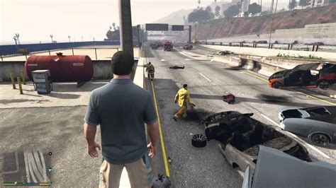 Grand Theft Auto V Traffic Jam Explosions Part 2 Youtube