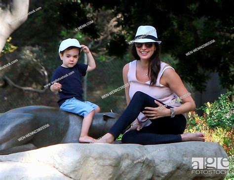 lauren silverman takes her son eric to the park in beverly hills featuring lauren silverman