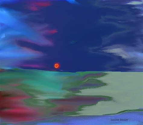 Sun On The Horizon Painting By Lenore Senior Fine Art America
