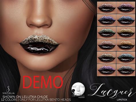 second life marketplace sintiklia lipstick lacquer lelutka demo