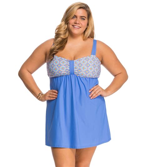 Athena Plus Size Santorini Underwire Swim Dress At