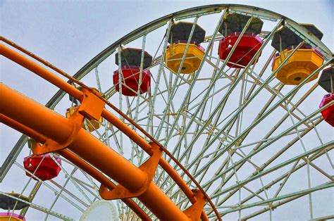 Ferris Wheel And Roller Coaster Free Stock Photo Public Domain Pictures