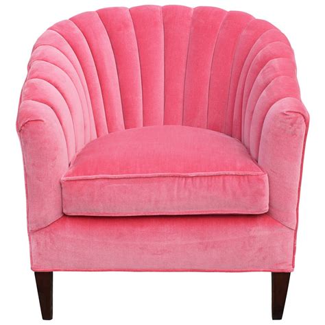 Fabulous Pair Of Pink Velvet Barrel Back Chairs At 1stdibs Pink