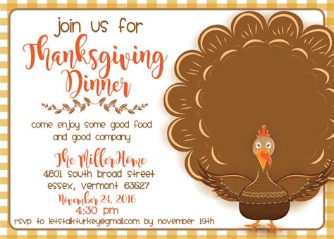 Editable Thanksgiving Dinner Invitation Instant Download Editable File Personalize Edit Yourself