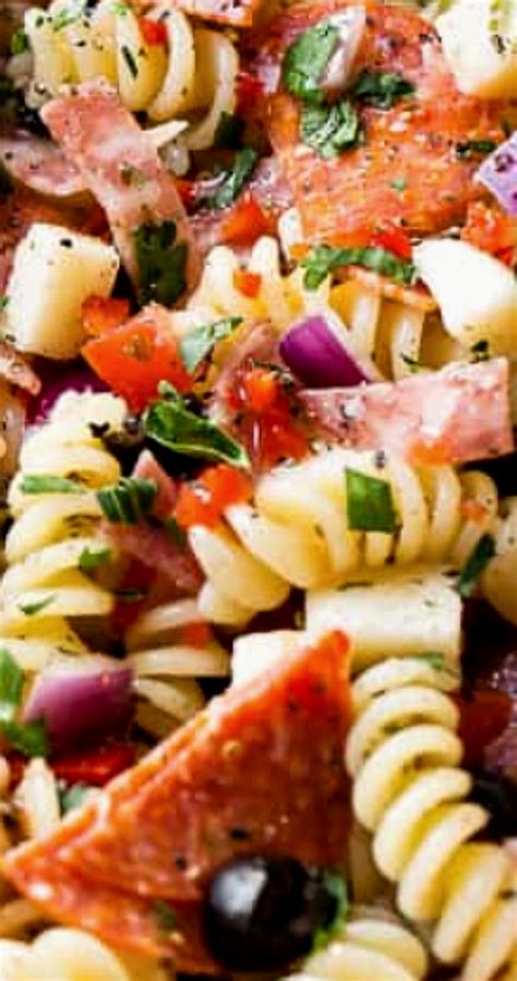 Easy Italian Pasta Salad Homemade Italian Dressing Summer Potluck