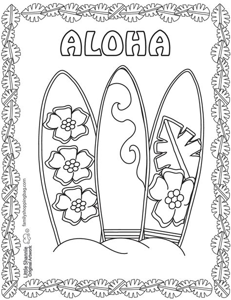 Luau Party Coloring Pages