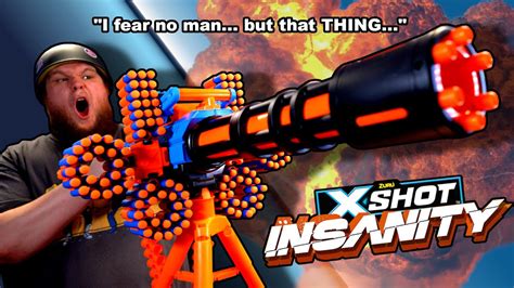 X Shot Motorized Rage Fire Minigun Is Pure Insanity Youtube