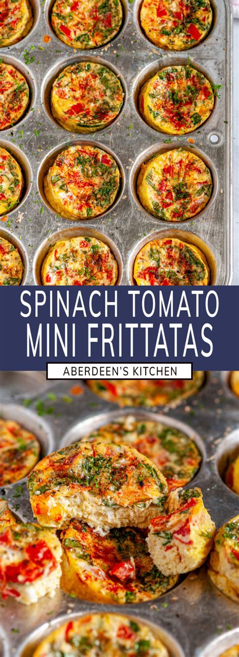 Spinach Tomato Mini Frittatas Long Pin Aberdeens Kitchen
