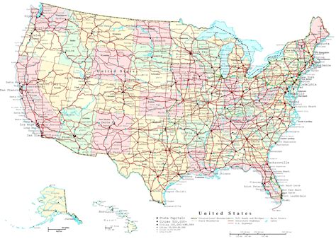 Free Printable Labeled Map Of The United States Free Printable Map Of