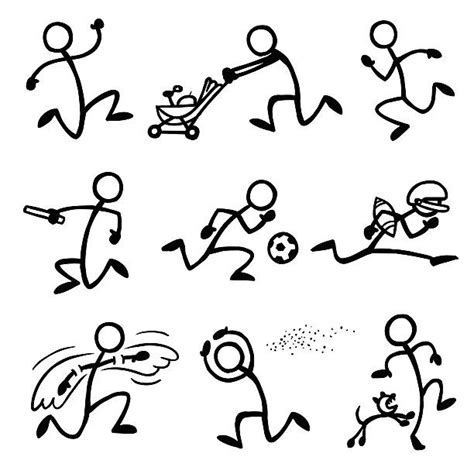 Stick Figure Runner Pic Illustrations Royalty Free Vector Graphics