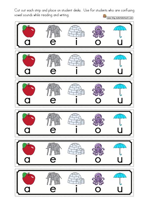 Short Vowels Cue Cards Make Take And Teach