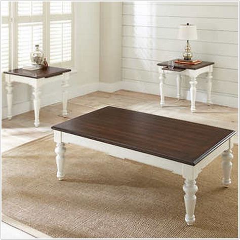 The tabletop is made from solid pine wood and has a butcher block style with visible wood grain and knots for a rustic, antique look. COSTCO COFFEE TABLE - tampacrit.com