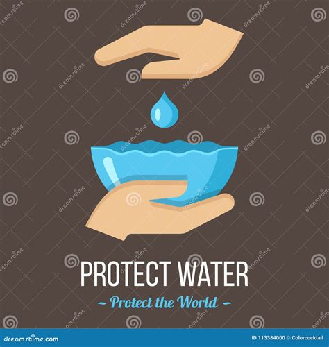 Protect Water Concept Stock Illustration Illustration Of Concept