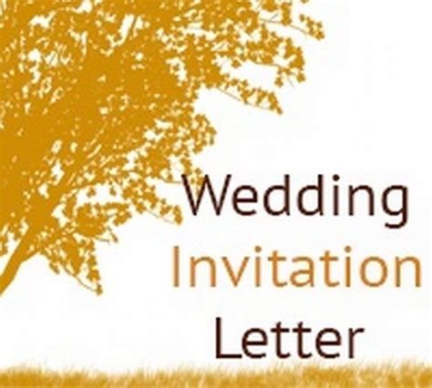 Wedding Invitation Letter Free Letters
