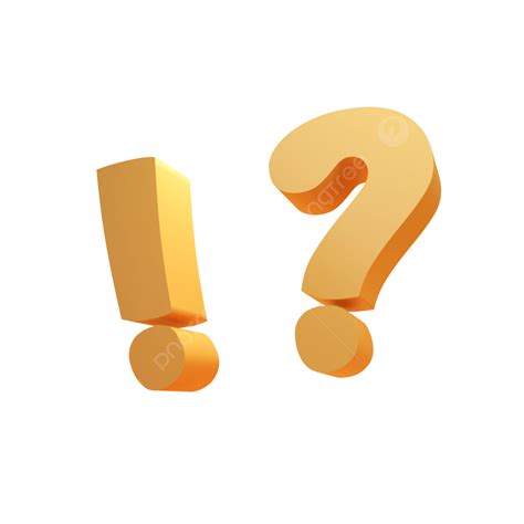 3d Question Mark And Exclamation 3d Question Exclamation Mark Png