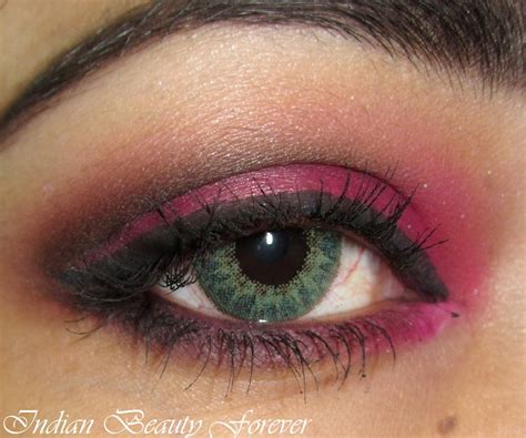 I used black and pink eye shadows from inglot freedom system eye shadows. Pink smokey eyes makeup tutorial and tips - Indian Beauty ...
