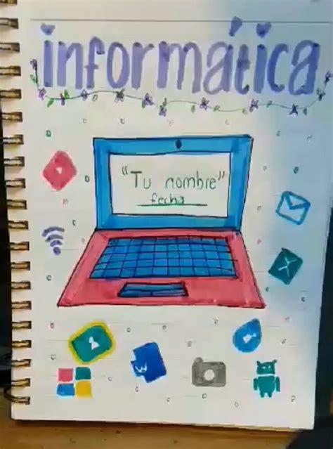 Portadas De Informática Ideas Bonitas Y Fáciles Imágenes Dibujos