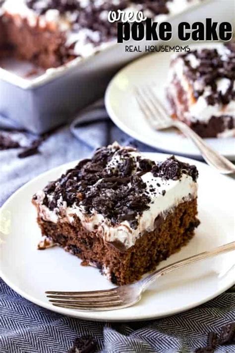 Although it does require a little forethought, since the cake does have to. Oreo Poke Cake-Easy Dessert Recipe-Real Housemoms