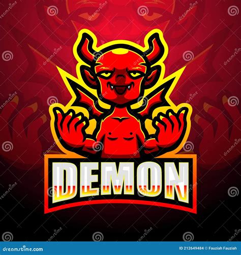 Demon Mascot Esport Logo Design Stock Vector Illustration Of Honor