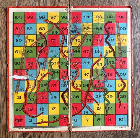 Vintage Snakes And Ladders Board Games Mixed Silverton Spears Chad