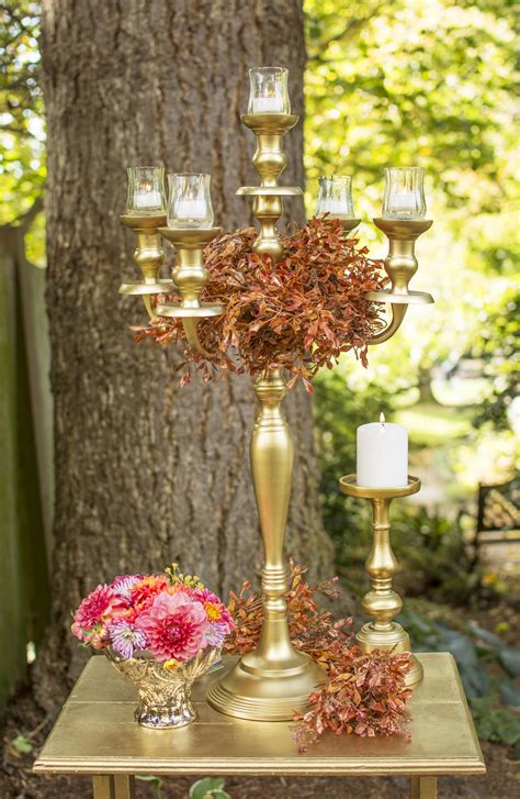 Candelabra Candle Holder Table Decor Centerpiece 31 In Gold Gold