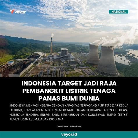 Indonesia Target Jadi Raja Pembangkit Listrik Tenaga Panas Bumi Dunia