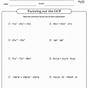 Factoring By Gcf Worksheet With Answers
