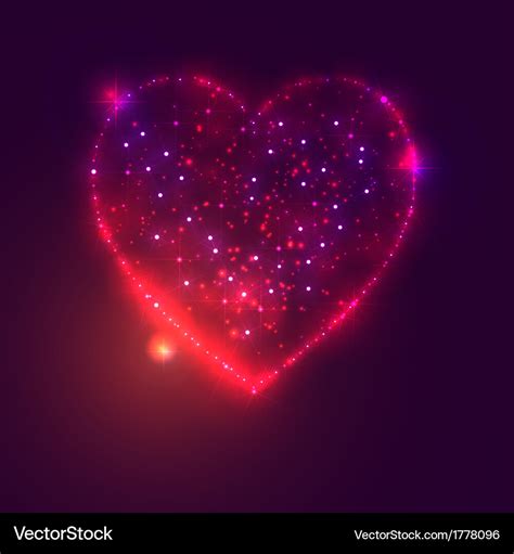 Love Heart Background From Beautiful Bright Stars Vector Image