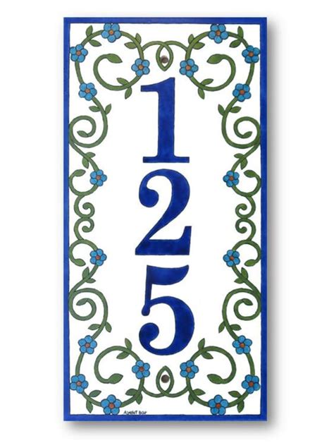 Outdoor Vertical House Numbers Plaque Address Sign Custom Etsy
