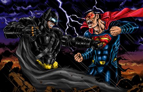 Batman V Superman Fan Art Illustration Wallpaperhd Superheroes