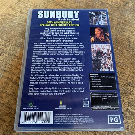 Sunbury Rock Festival 30th Anniversary Edition Dvd By Various