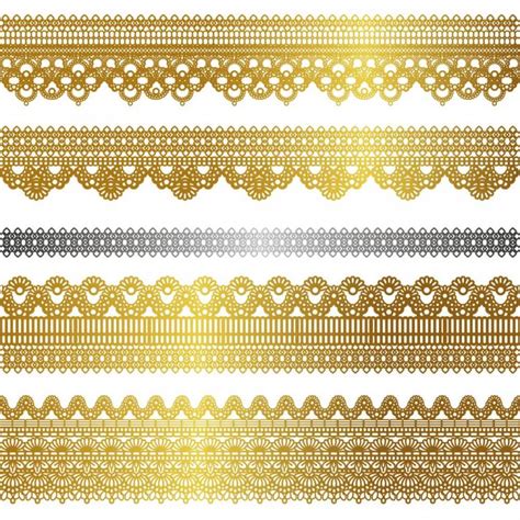 The design appears like golden colour lace is kept overhand. Gold lace pattern 02 vector Free Vector / 4Vector